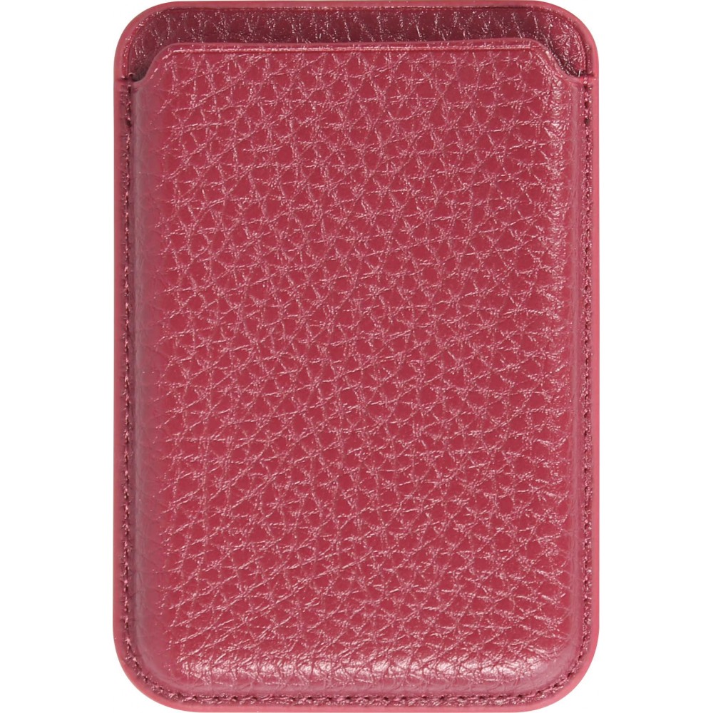 MagSafe Magnetkartenhalter aus veganem Leder mit starken Magneten  - Rot