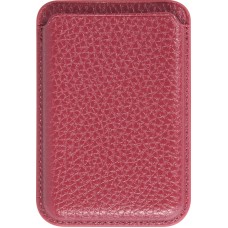 MagSafe Magnetkartenhalter aus veganem Leder mit starken Magneten  - Rot