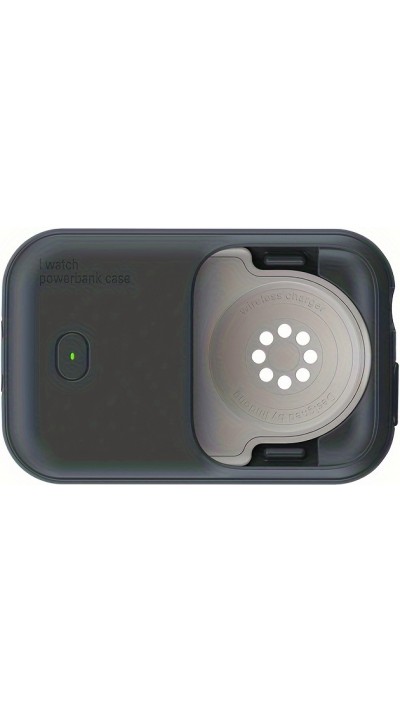 Apple Watch 44/45 mm Case Hülle - Power Bank Hülle kabelloses Laden mit Magnet (USB-C) Nutzung während des Ladevorgangs - Dunkelblau