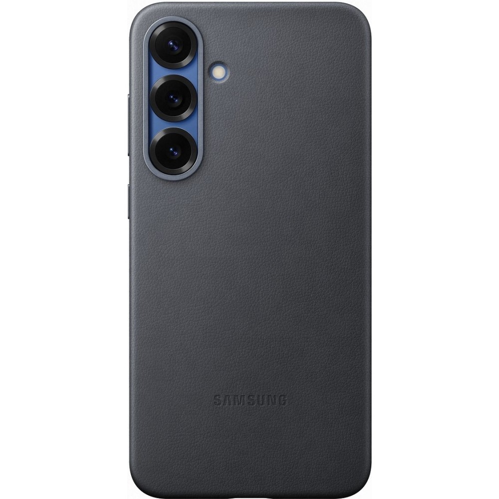 Galaxy S25+ Case Hülle - Premium Vegan Leder Backcover Kindsuit - Schwarz