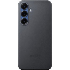 Galaxy S25+ Case Hülle - Premium Vegan Leder Backcover Kindsuit - Schwarz
