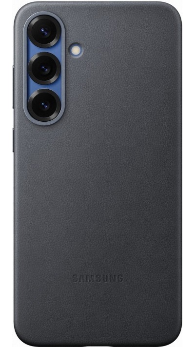 Galaxy S25+ Case Hülle - Premium Vegan Leder Backcover Kindsuit - Schwarz