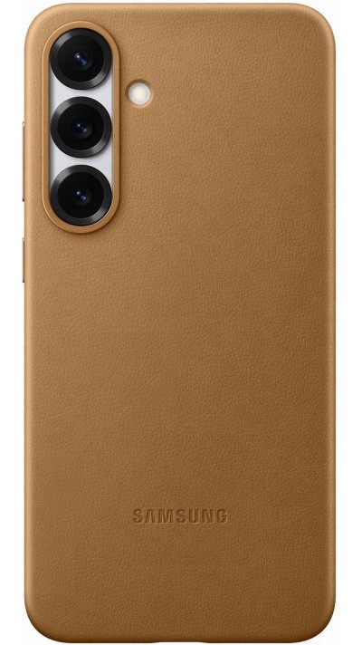 Galaxy S25+ Case Hülle - Premium Vegan Leder Backcover Kindsuit - Gold