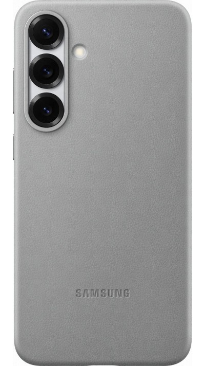 Galaxy S25+ Case Hülle - Premium Vegan Leder Backcover Kindsuit - Grau