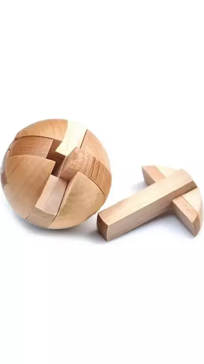 Holzpuzzle Kugel - Magischer Ball Gedächtnisspielzeug, stimulierendes Spielzeug - Braun
