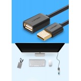 Ugreen USB-A Verlängerungskabel 2 m Weiblich auf Männlich - Schwarz