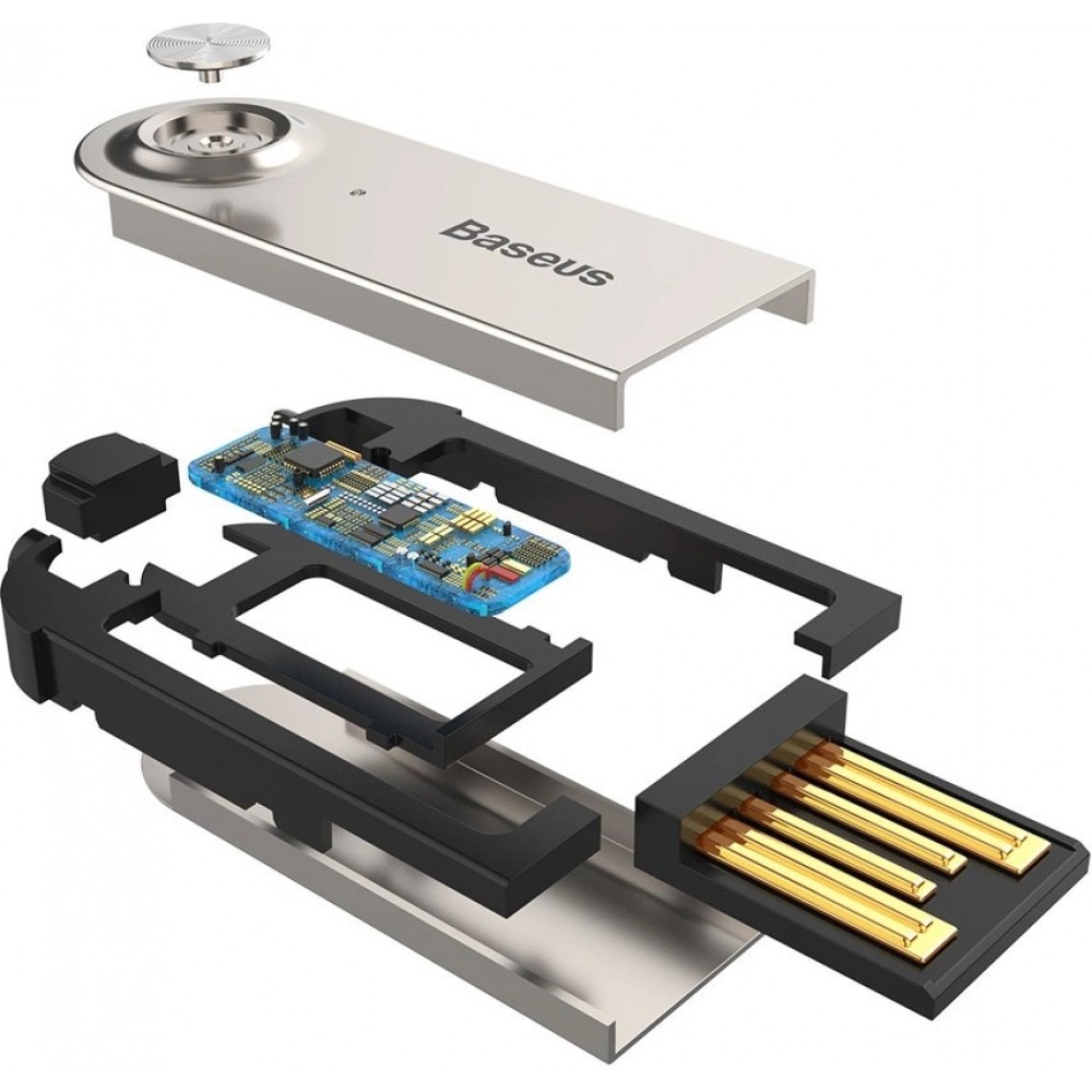 Baseus BA01 Bluetooth 5.0 KFZ Audioempfänger AUX Kabel Adapter für Audiogerät - Schwarz