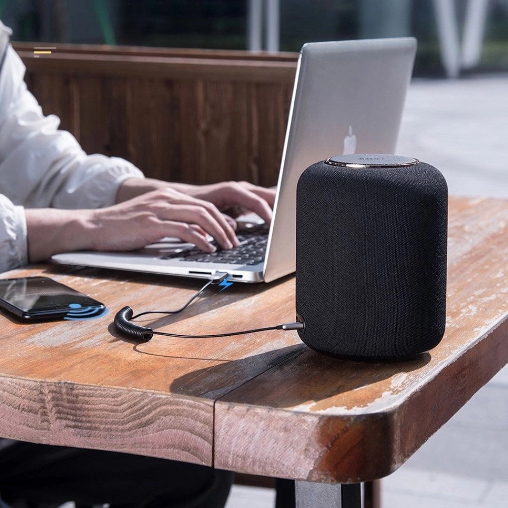 Baseus BA01 Bluetooth 5.0 KFZ Audioempfänger AUX Kabel Adapter für Audiogerät - Schwarz