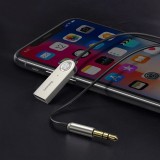 Baseus BA01 Bluetooth 5.0 KFZ Audioempfänger AUX Kabel Adapter für Audiogerät - Schwarz