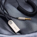 Baseus BA01 Bluetooth 5.0 KFZ Audioempfänger AUX Kabel Adapter für Audiogerät - Schwarz