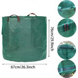 Gartenabfall Tasche (272 L) Wiederverwendbar Strapazierfähiges Polypropylen mit Griffen Pop-Up Laubcontainer - Grün