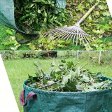 Gartenabfall Tasche (272 L) Wiederverwendbar Strapazierfähiges Polypropylen mit Griffen Pop-Up Laubcontainer - Grün