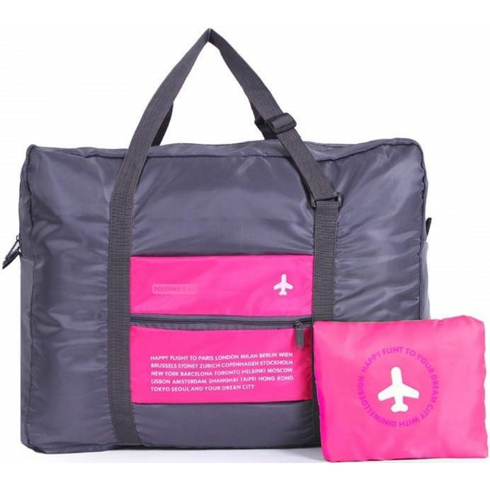 Faltbare und wasserfeste Reisebegleiter-Tasche mit 32L Füllvolumen - Rosa