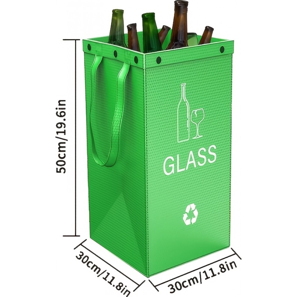 Sacs poubelle pliable 3 en 1 avec 3 couleurs pour tri des déchêts (papier / plastique / verre)