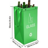 Sacs poubelle pliable 3 en 1 avec 3 couleurs pour tri des déchêts (papier / plastique / verre)