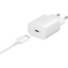 Samsung Reise & Wandladestecker 25W Charger USB-C + Ladekabel 1 Meter USB-C auf USB-C - Weiss