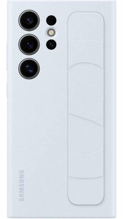 Galaxy S24 Ultra Case Hülle - Samsung Ergonomische Standhülle mit integriertem Ständer - Hellblau
