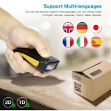 Tragbarer 1D - 2D Bluetooth - 2.4G Wireless Handscanner für QR-Code