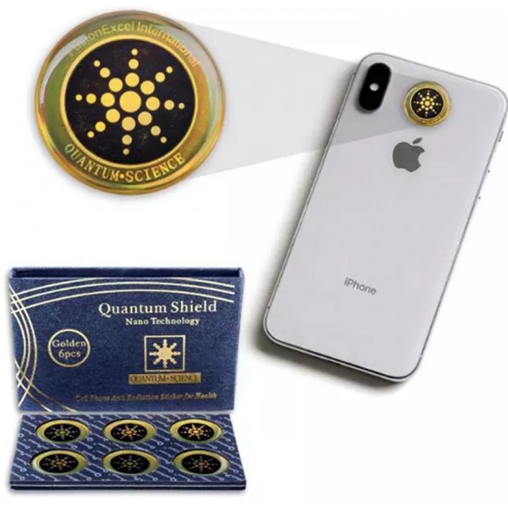 Set de 6 pastilles patch autocollant anti-ondes et antiradiations pour téléphone