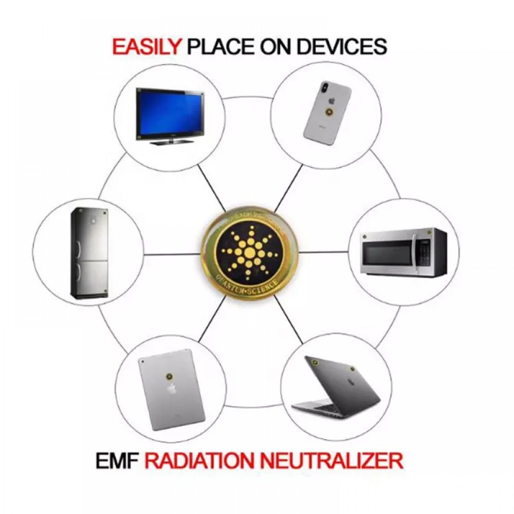 Set de 6 pastilles patch autocollant anti-ondes et antiradiations pour téléphone