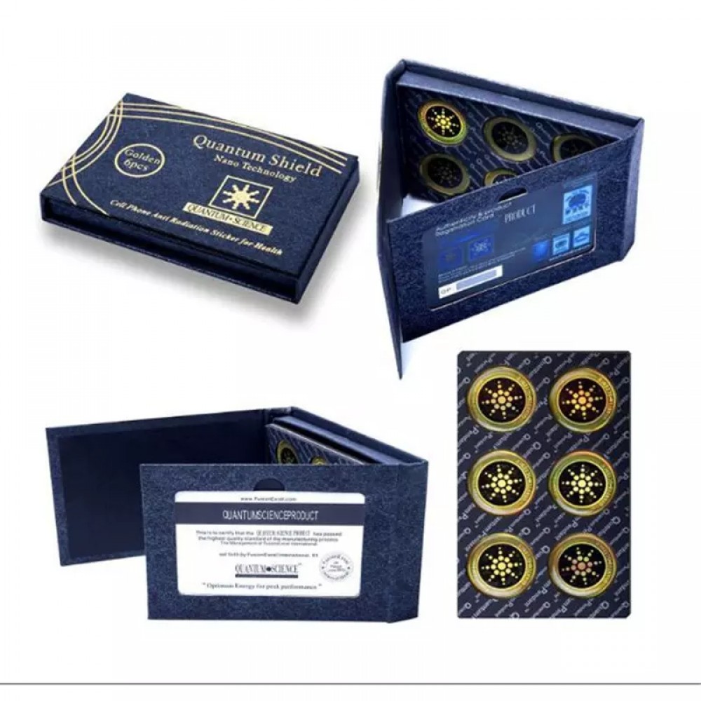 Set de 6 pastilles patch autocollant anti-ondes et antiradiations pour téléphone