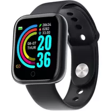 Smart Watch FitPro Y68 - Fitness Tracker Smart Watch Sport inkl. Touchscreen + Sportprogramme - Schwarz