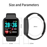 Smart Watch FitPro Y68 - Montre connectée avec écran tactile et programmes de sport / fitness - Rose
