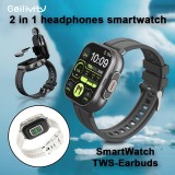 GeiLiVity TWS Ohrh&ouml;rer Smartwatch Sport Tracker Musikspiel Nachrichtenanzeige USB Aufladung
