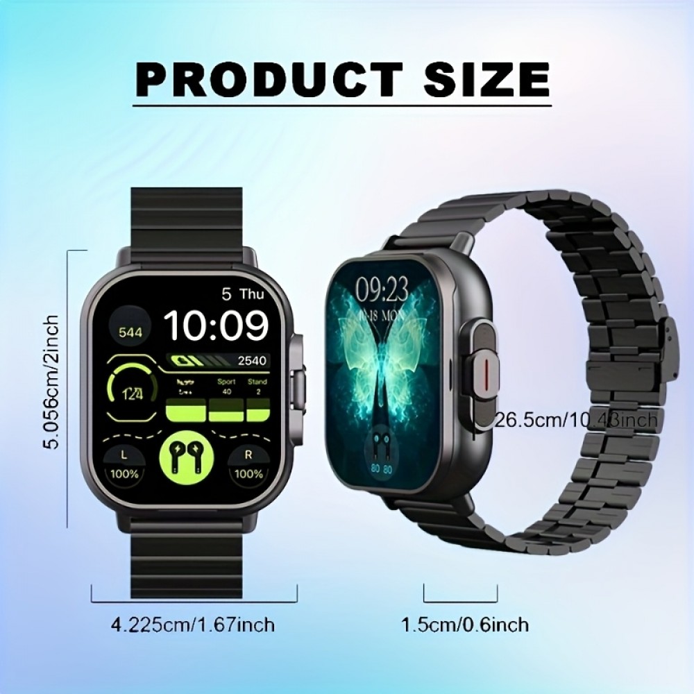 GeiLiVity TWS Ohrh&ouml;rer Smartwatch Sport Tracker Musikspiel Nachrichtenanzeige USB Aufladung