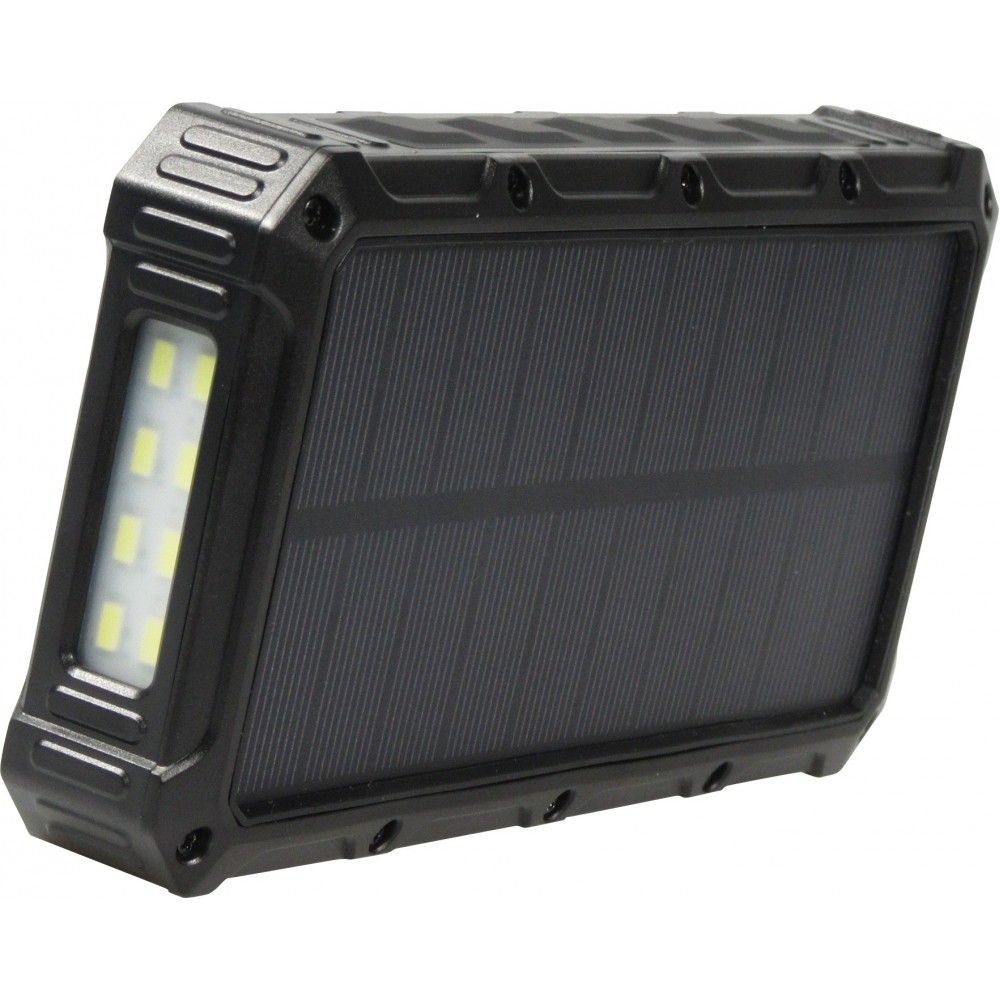 Solar Power Bank Outdoor 36000mAh externe Batterie mit Qi Wireless Charging - Schwarz