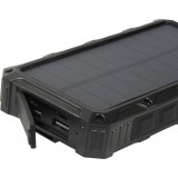 Solar Power Bank Outdoor 36000mAh externe Batterie mit Qi Wireless Charging - Schwarz