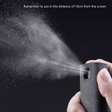 2-in-1-Reinigungsspray für Smartphone-Displays mit integriertem Mikrofasertuch - Grau