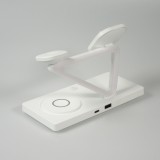 5 in 1 Magnetische Ladestation 15W Wireless Charging mit MagSafe - Touch Control - LED Nachtlicht - Weiss