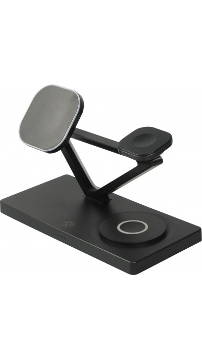 5 in 1 Magnetische Ladestation 15W Wireless Charging mit MagSafe - Touch Control - LED Nachtlicht - Schwarz