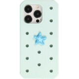 Charm bijou 3D pour coque avec trous style Crocs - Blue Star