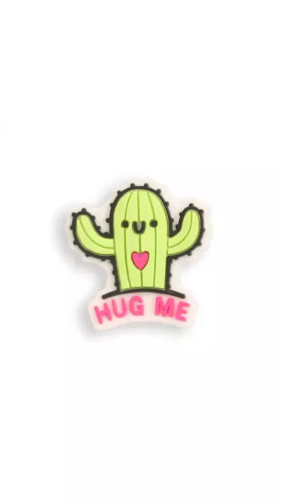 3D-Schmuck Charm für Silikonhülle mit Löcher im Crocs-Stil - Cactus Hug Me