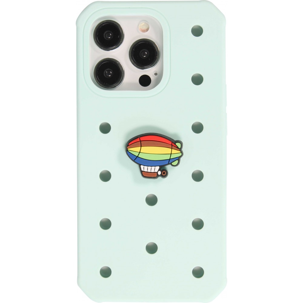 3D-Schmuck Charm für Silikonhülle mit Löcher im Crocs-Stil - Colorful Zeplin