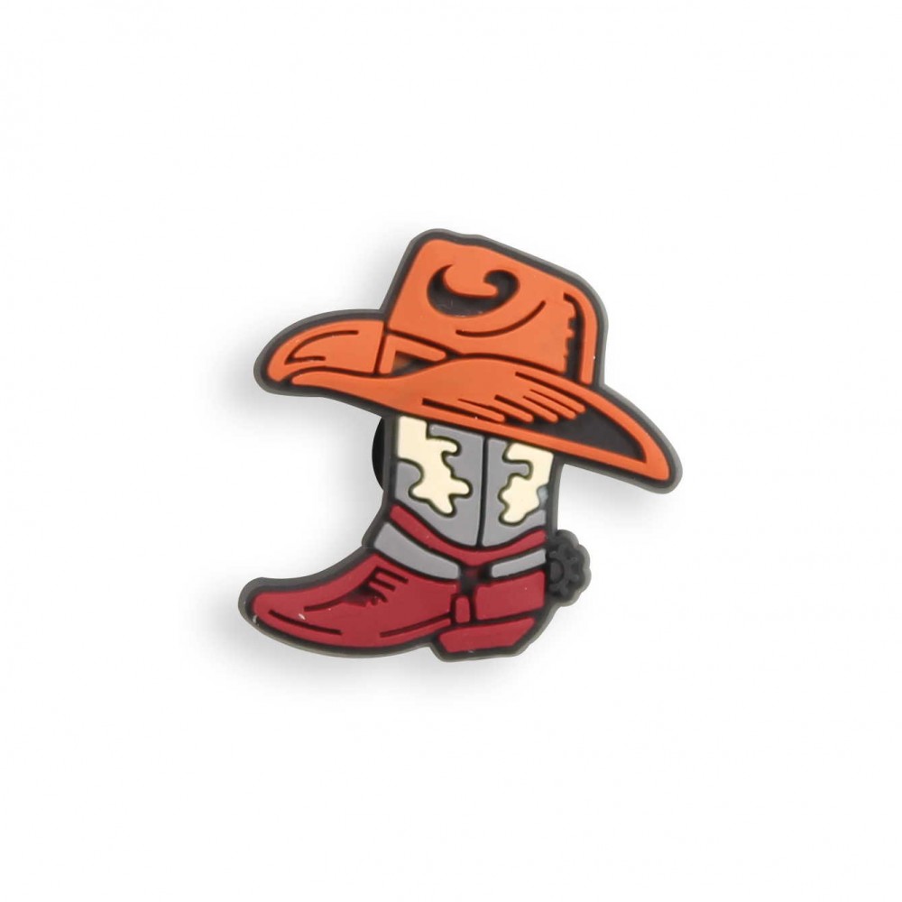 3D-Schmuck Charm für Silikonhülle mit Löcher im Crocs-Stil - Cowboy Hat & Boots