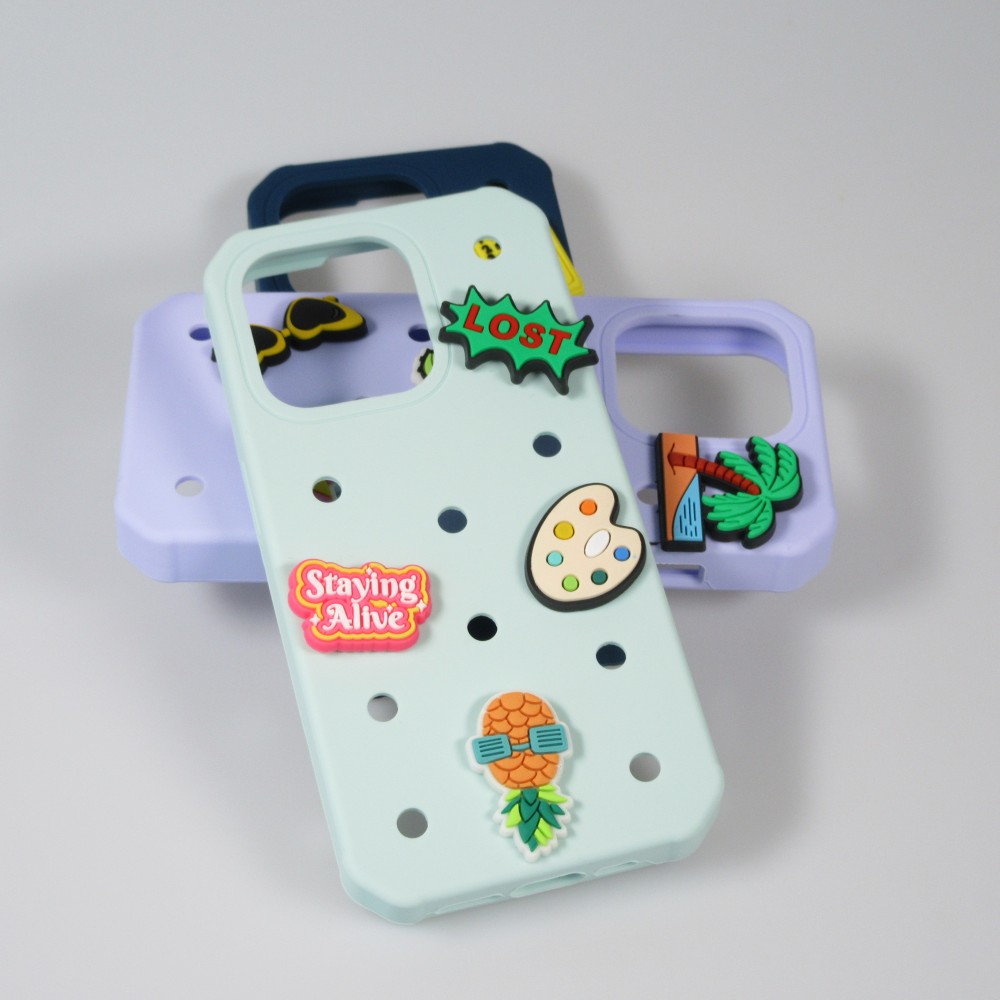 3D-Schmuck Charm für Silikonhülle mit Löcher im Crocs-Stil - Cowboy Hat & Boots