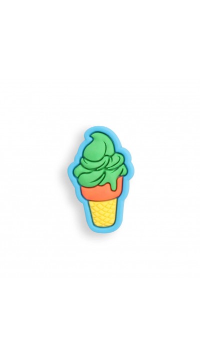 3D-Schmuck Charm für Silikonhülle mit Löcher im Crocs-Stil - Green Ice Cream