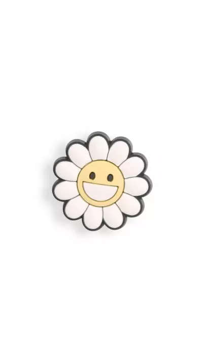 3D-Schmuck Charm für Silikonhülle mit Löcher im Crocs-Stil - Happy Smiling Flower