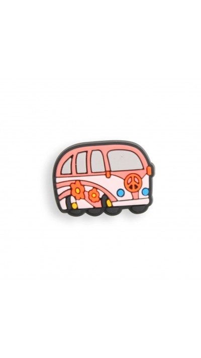 3D-Schmuck Charm für Silikonhülle mit Löcher im Crocs-Stil - Hippie Bus 2