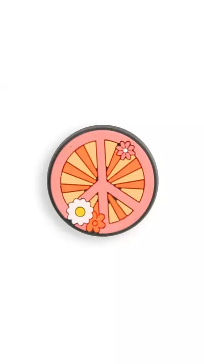 3D-Schmuck Charm für Silikonhülle mit Löcher im Crocs-Stil - Peace sign colorful