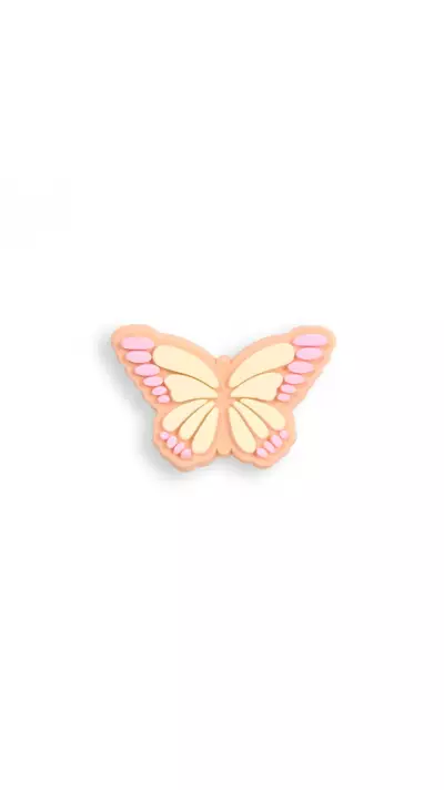 3D-Schmuck Charm für Silikonhülle mit Löcher im Crocs-Stil - Pink Butterfly