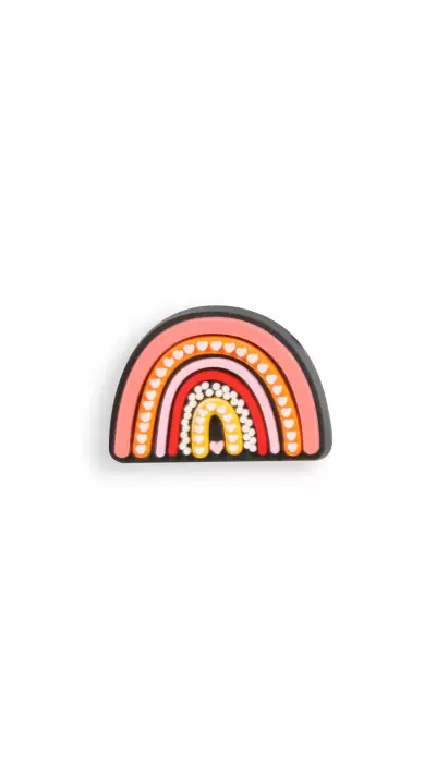 3D-Schmuck Charm für Silikonhülle mit Löcher im Crocs-Stil - Rainbow of Hearts