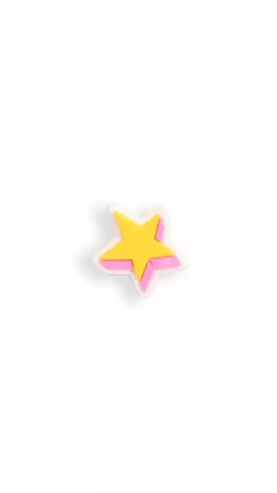 3D-Schmuck Charm für Silikonhülle mit Löcher im Crocs-Stil - Yellow Star