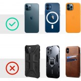 Support Magnétique Voiture Chargeur Inductif Qi 15W Compatible MagSafe pour iPhone JR-ZS240 - Noir