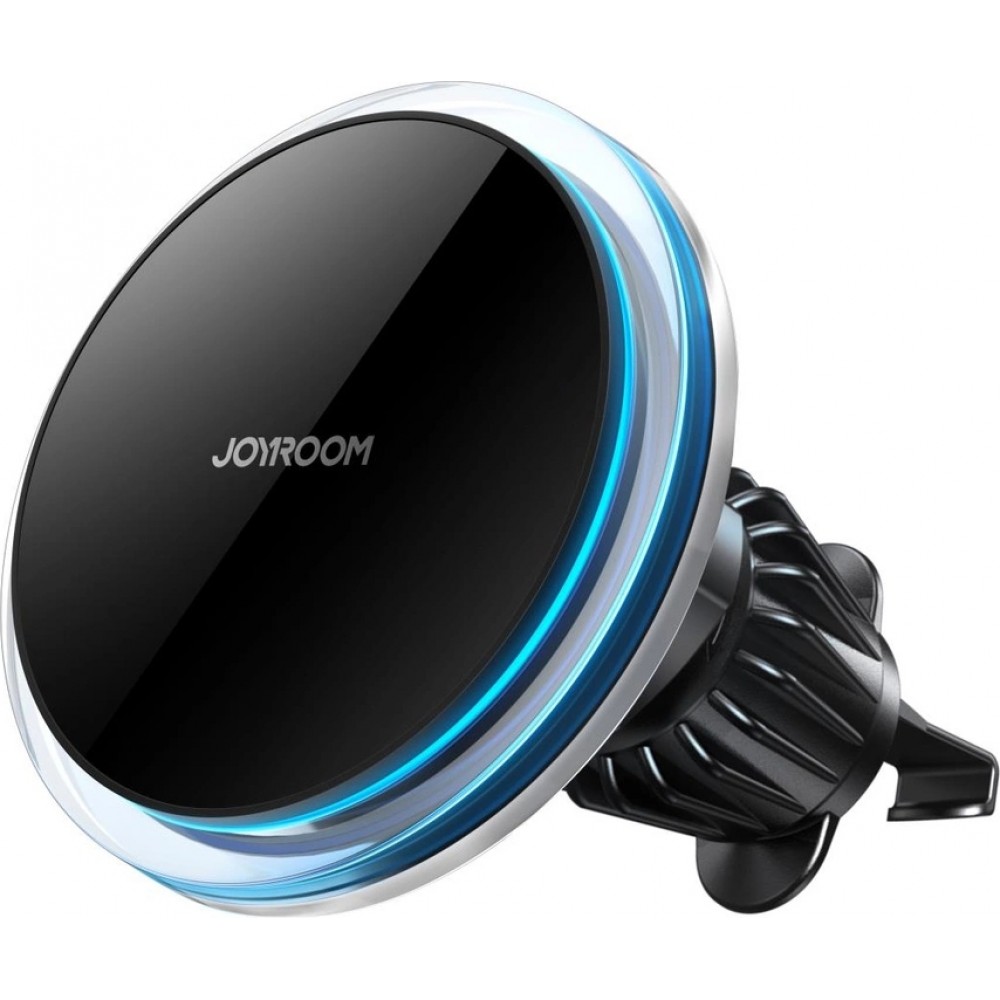 Support de téléphone voiture Joyroom avec chargeur inductif Qi 15W USB-C compatible MagSafe pour ventilation - Noir
