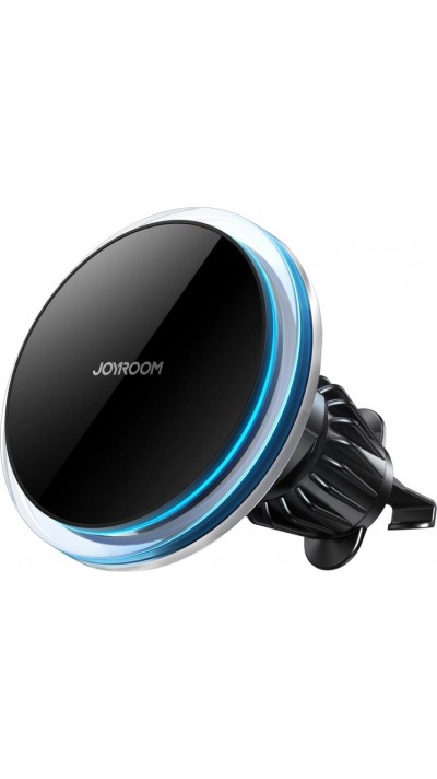 Joyroom Auto-Handyhalter mit Qi 15W Induktiv-Ladegerät, USB-C, MagSafe-kompatibel für Lüftung - Schwarz