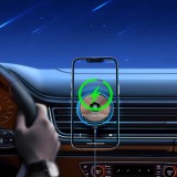 Support de téléphone voiture Joyroom avec chargeur inductif Qi 15W USB-C compatible MagSafe pour ventilation - Noir